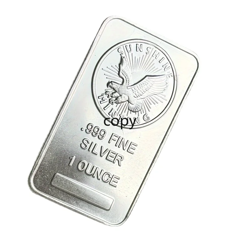 เหรียญกษาปณ์แผ่นสีเงินรูปนกอินทรีขนาด1ออนซ์รูปปั้นเหรียญที่ระลึกเสรีภาพ