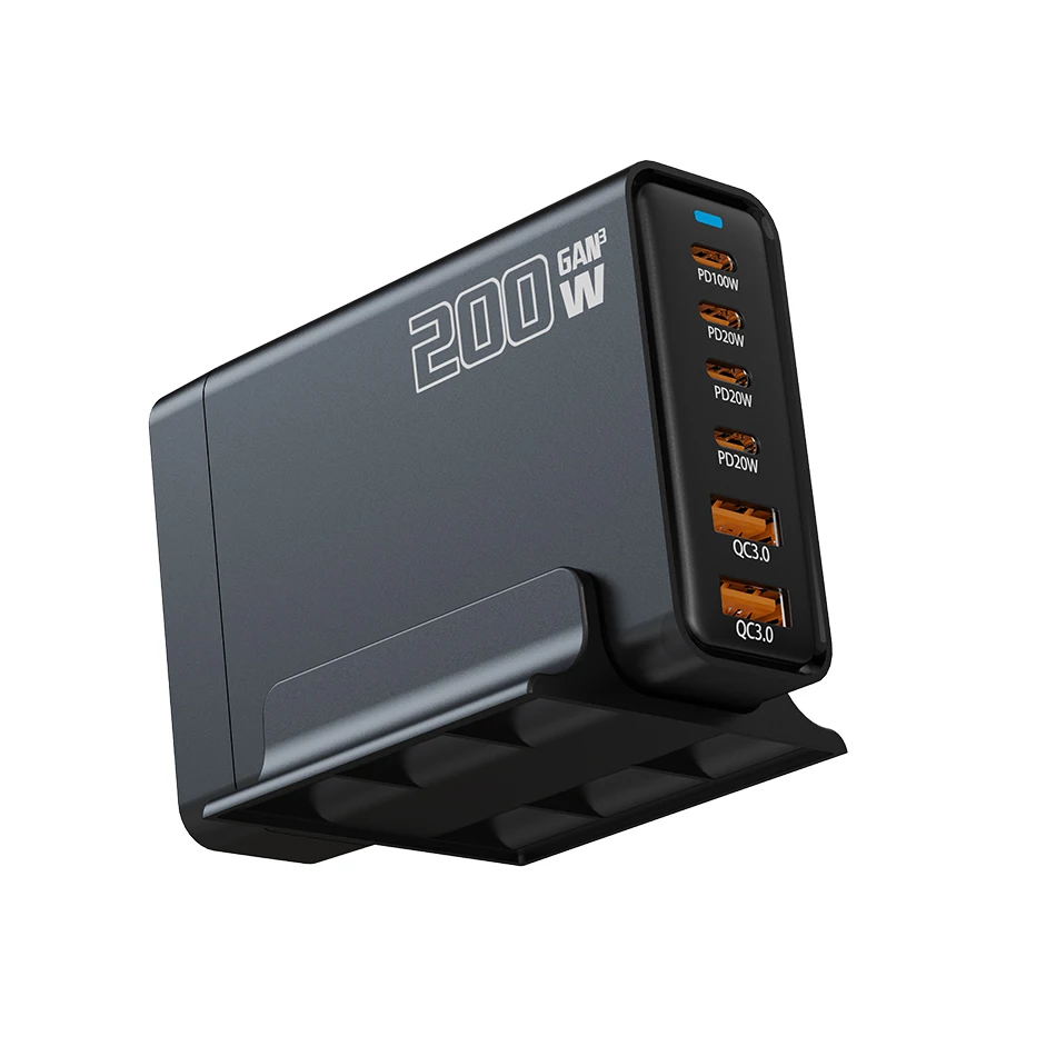 

Настольное зарядное устройство USB C с 6 портами, зарядное устройство USB Type C PD, быстрая зарядка для ноутбука, планшета, мобильного телефона