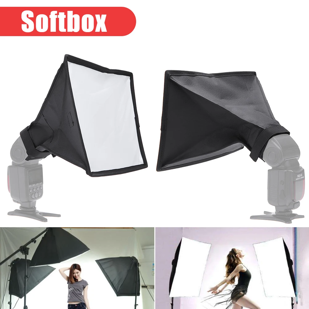 Picture 5: Photography Flash Diffuser Softbox Multi-function Portable Practical  Speedlight Soft Light Box Universal 20x30cm