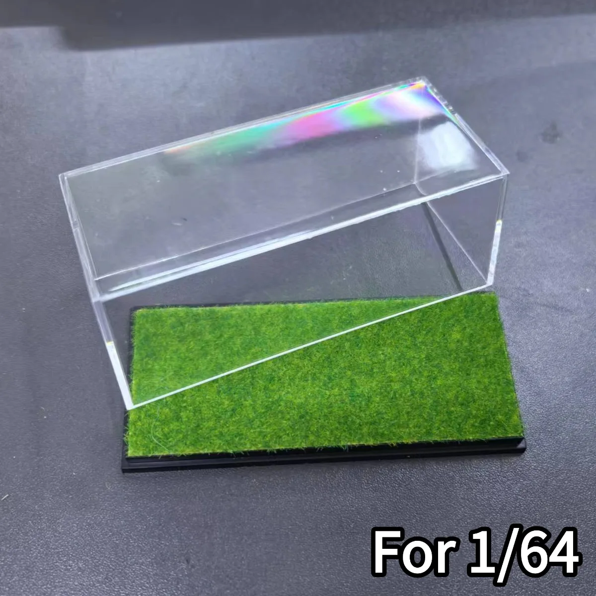 Caixa de exibição acrílica 4.1 "x 1.8" para escala 1:64 1:87 modelo de carro caixa de armazenamento figura colecionável em miniatura diy construção diorama