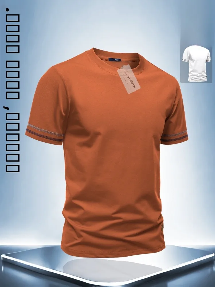 

Men's Summer ort Sve T-irt round Ne Base Layer Breathable Qui Dry Sweat Absorbent Gymwear Stand Fit Cotton Tee