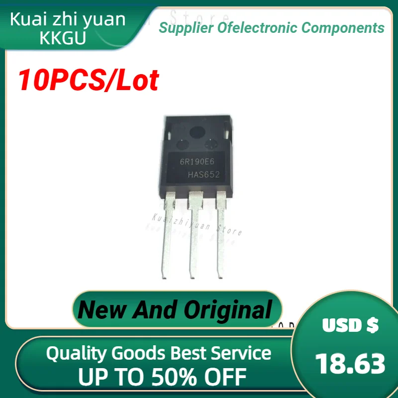 

10PCS/Lot New And Original IPP60R190C6 Import TO-247 650V 20A MOS Field Effect Tube High-Power Switching Power Supply Pipe