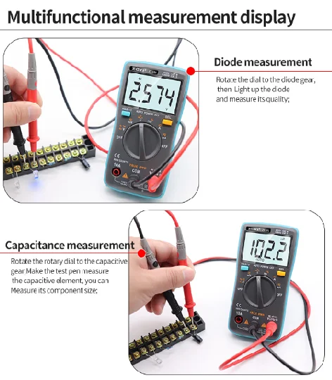 ZT101 Digital Multimeter Backlight A-C/D-C Ammeter 6000 Counts A-C/D-C Ammeter Voltmeter Portable Meter Meter Dropship