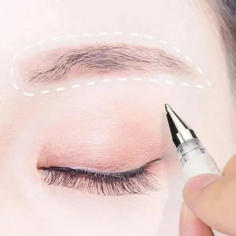 Tattoo Pen Set 0.7mm White Dotted Permanent Makeup Accessories for Eyebrow Tattoo 1/3 Pcs