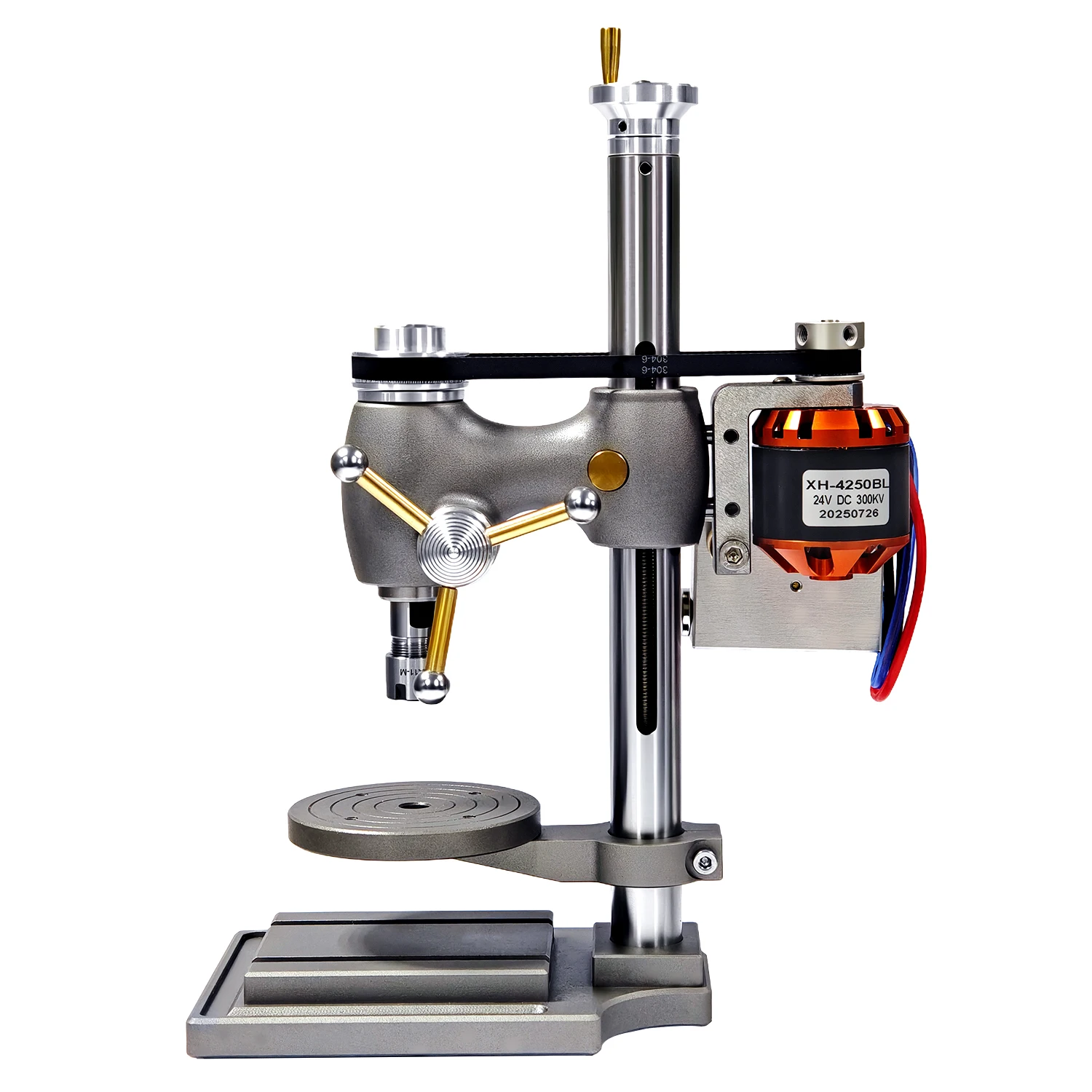

High Precision Mini Bench Drill Metal Bench Drill Punching Machine with Brushless Motor Broken Head ER11 Chuck Watch Repair Tool