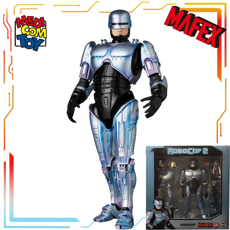 메디콤 토이 오리지널 MAFEX 완제품 가동형 정교한 인형 로보캅 애니메이션 액션 피규어 장난감 모델 축제 선물 소년용