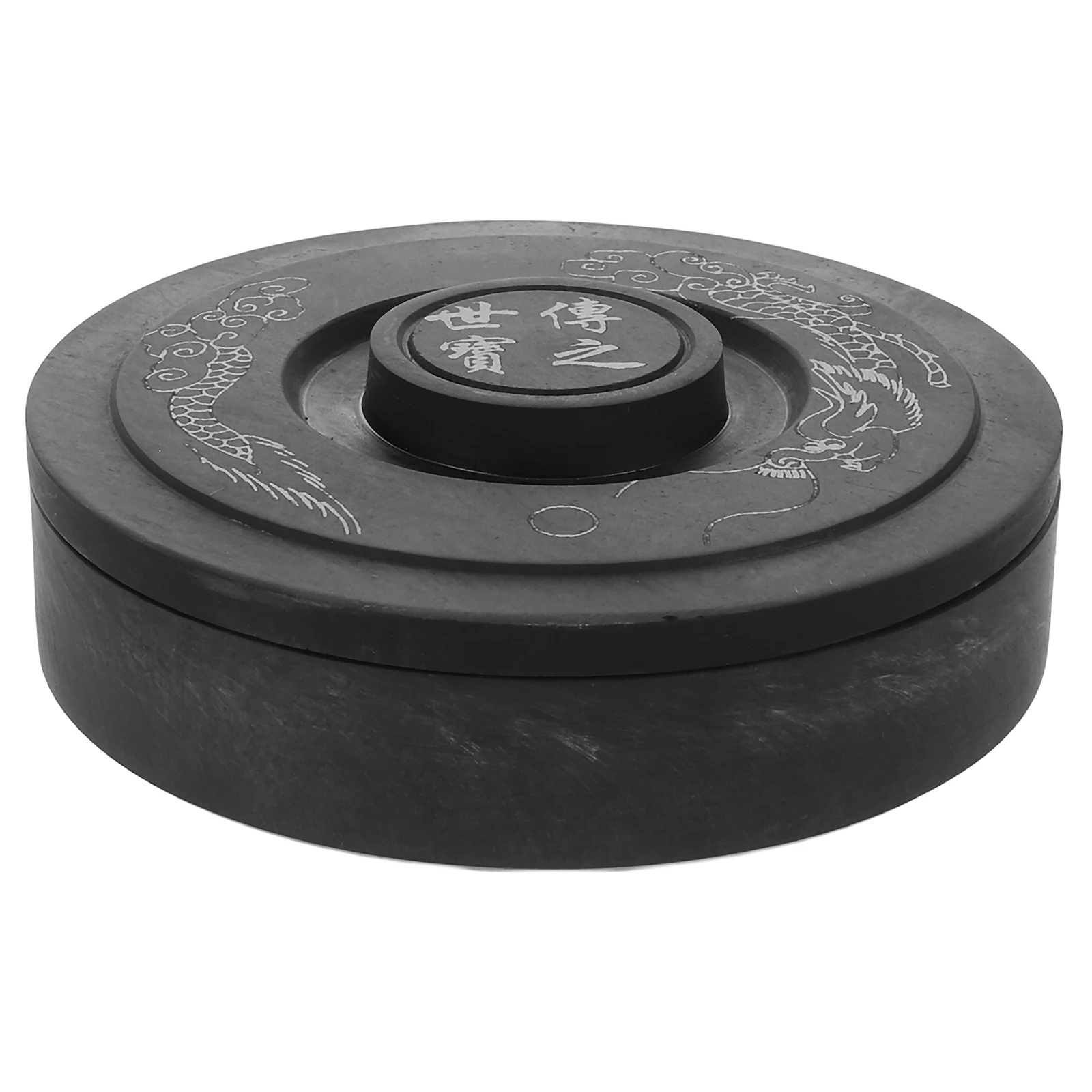 5-Inch Portable Chinese Calligraphy Inkstone Retro Texture Grinding Slab For Writing Painting Students Beginners Desktop Use