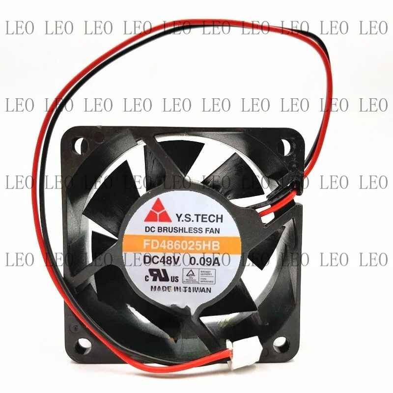 MY For Y.S.TECH FD486025HB 6025 DC48V 0.09A 6CM 2-wire silent cooling fan