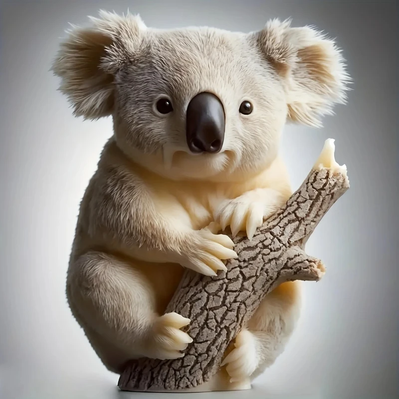 3D рельефная силиконовая форма с изображением коалы, цилиндрическая свеча, сделай сам, милая форма из смолы с коалы для украшения мебели, гипсовые украшения