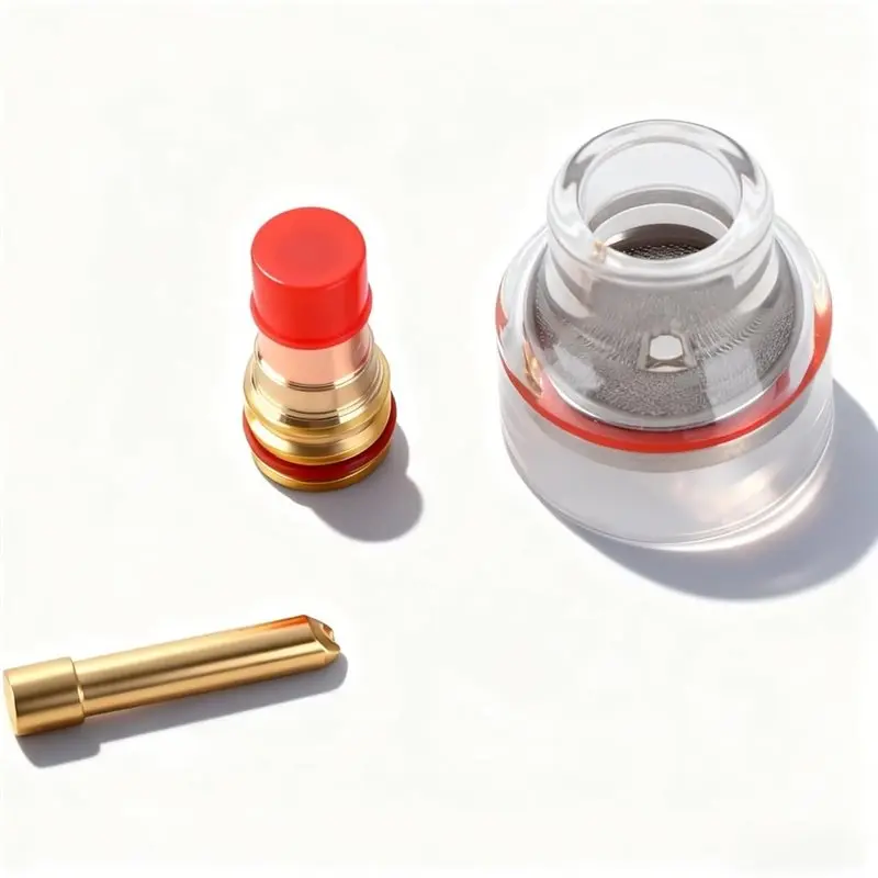 Glass Cup Welding Torch Kit With Silicone Ring(32Mm), Torch Glass For WP 17 18 26, Includes Collets Body Gas Lens Accessories view 2