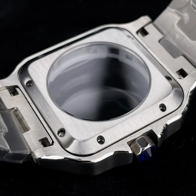 38mm Square Watch Case Stainless Steel NH35 Case Santo Modification Parts For SK Mod Fit NH36 NH35 Movement Watch Case NH35