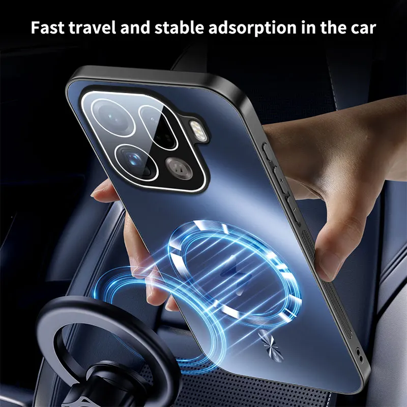 حافظة لامعة لهاتف OPPO Find X9 Pro غطاء حماية لعدسة تبديد الحرارة المغناطيسي لهاتف OPPO Find X8 Ultra X8S + X8 Plus