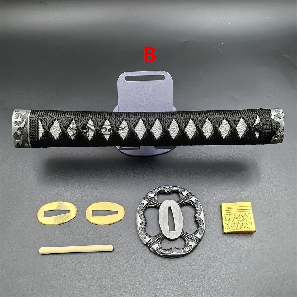 26cm Tsuka Handle Accessory For Japanese Samurai Katana/Sword Set Different Tsuba+Menuki+Fuchi+Kashira+Habaki+Seppa Fittings - view 3