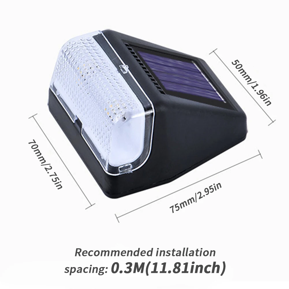 Luces solares de cubierta para exteriores, lámpara de 2Led de encendido y apagado automático para escaleras, impermeables, alimentadas por energía Solar, para vallas y patios, 4 piezas