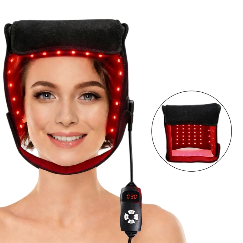 5 Intensity Red Light Head-Mounted Therapy Device Helmet Hair Loss Care Scalp Massage Cap for Scalp Health & Head Pain Relief