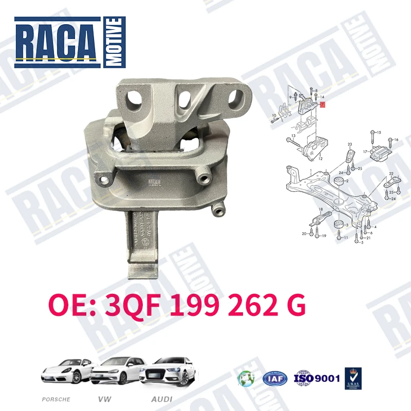 

For VW Atlas Cross Sport Teramont Engine Gearbox Support Mount 3QF199262G 3QF199262F