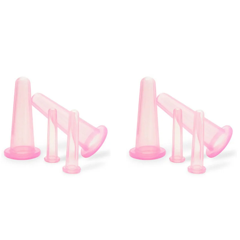 A65Z 8X Naturalny Silikonowy Kubek do Masażu Twarzy Podciśnieniowy Olejek do Twarzy Shujing Ssący Artefakt do Twarzy Różowy