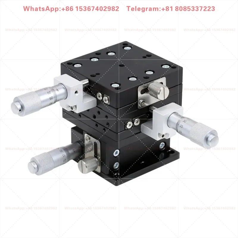 XYZ Three Axis Manual Translation Stage Optical Displacement Platform Lifting Moving Fine Adjustment Sliding Table  Laboratory