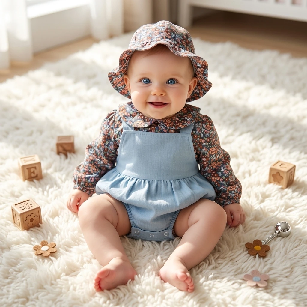 Toddler Girls Bodysuits Princess Cotton Spring Autumn Sweet Infants Long Sleeve Onesies Flower