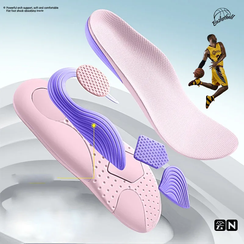 1 คู่ Plantar Fasciitis เท้าแบน Pads Shock Absorption รองเท้า Arch Support Orthopedic Insole สําหรับฟุตกีฬารองเท้า Insoles