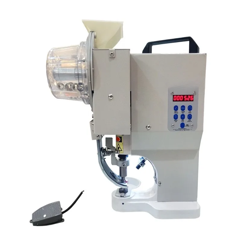 Automatic buckle machine does not hang silk, spray cloth display rack buttonhole machine