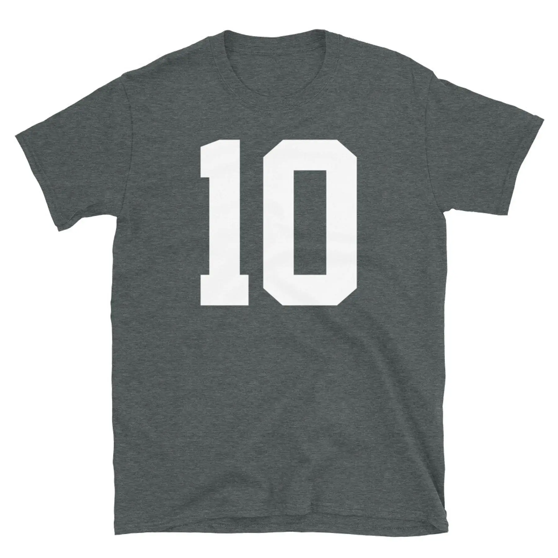 Team Uniform Jersey Number 10 Birthday Varsity Short Sleeve Unisex T Shirt