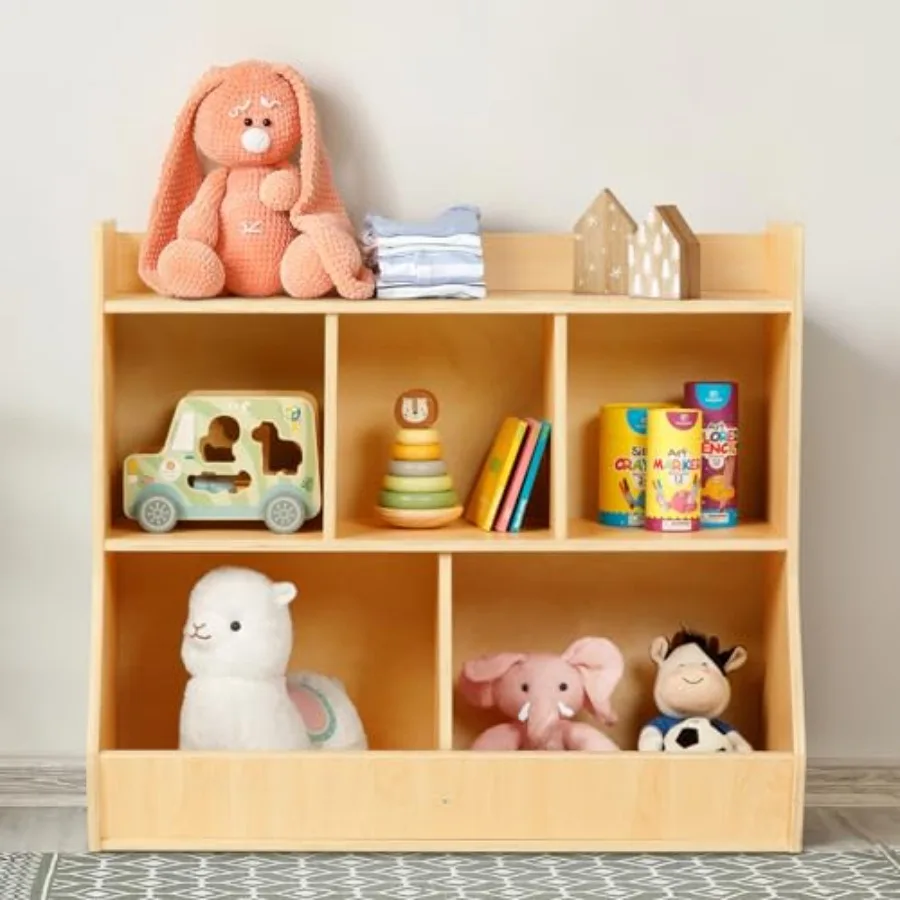لعبة مونتيسوري الرف لعبة رفوف التخزين خزانة خشبية 5 حجرة خزانة الكتب رف الكتب لغرفة اللعب الحضانة الرعاية النهارية مرحلة ما قبل المدرسة