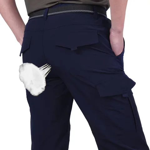 Pantalon de randonnée en plein air résistant à l'usure pour hommes, pantalon noir foncé, pantalon d'entraînement de saut, pantalon de travail droit FjCargo