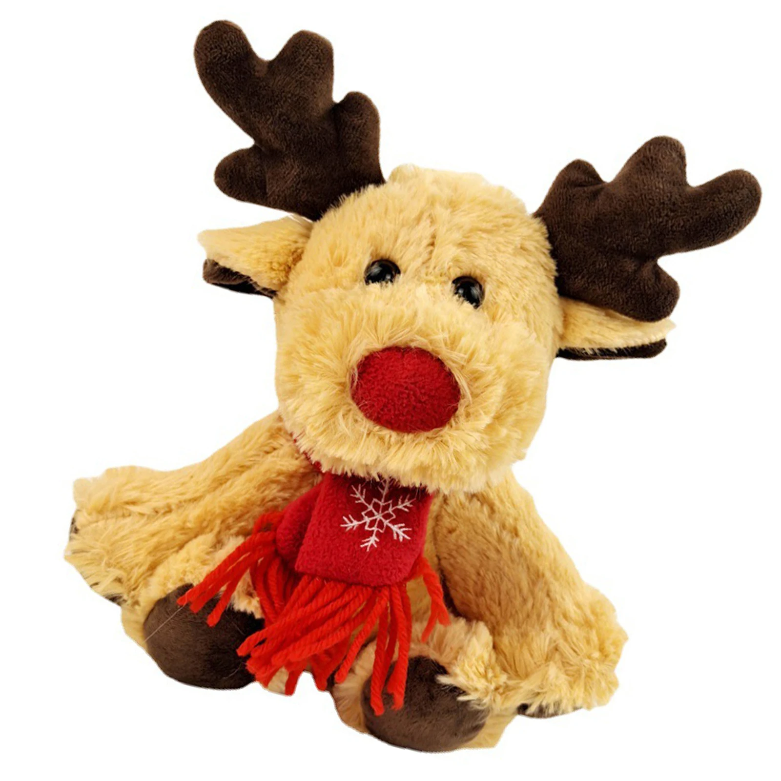 

Christmas Plush Dolls Toys Soft and Comfortable Fabic Christmas Elk Dolls for Home Office Bedroom Decoration
