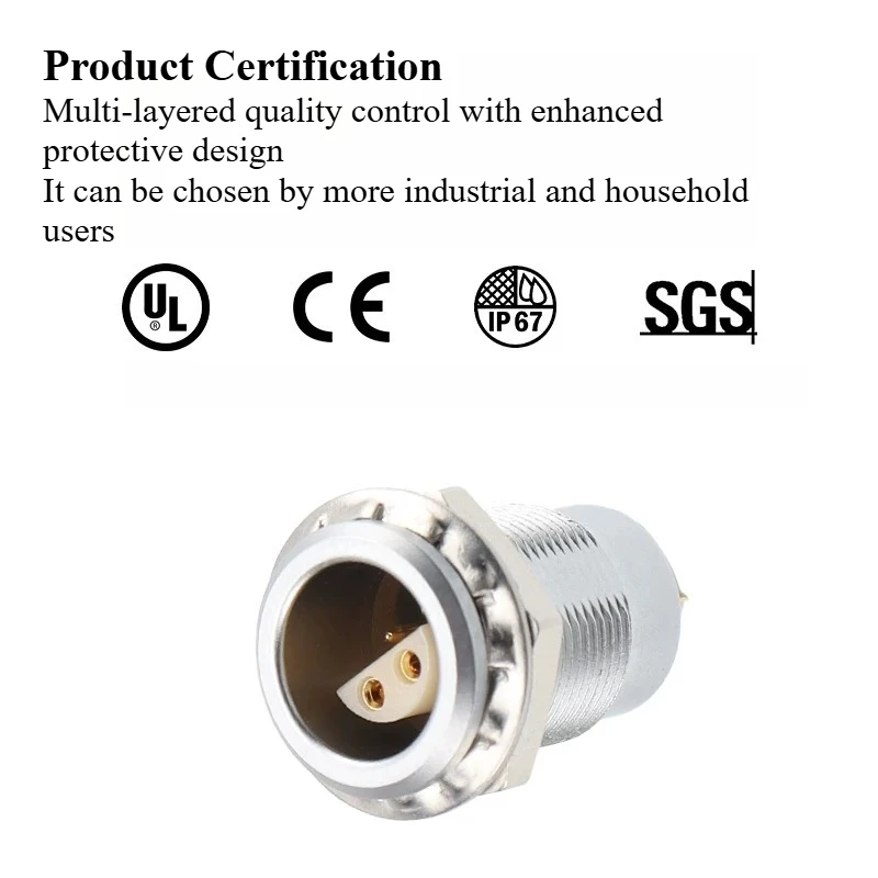 FFA ERA PCA.0S Push Pull Self Locking Plug Floating Socket FTA 0S 2 3 4 5 6 7 8 9 Pin Half Moon Coaxial Metal Connector IP50