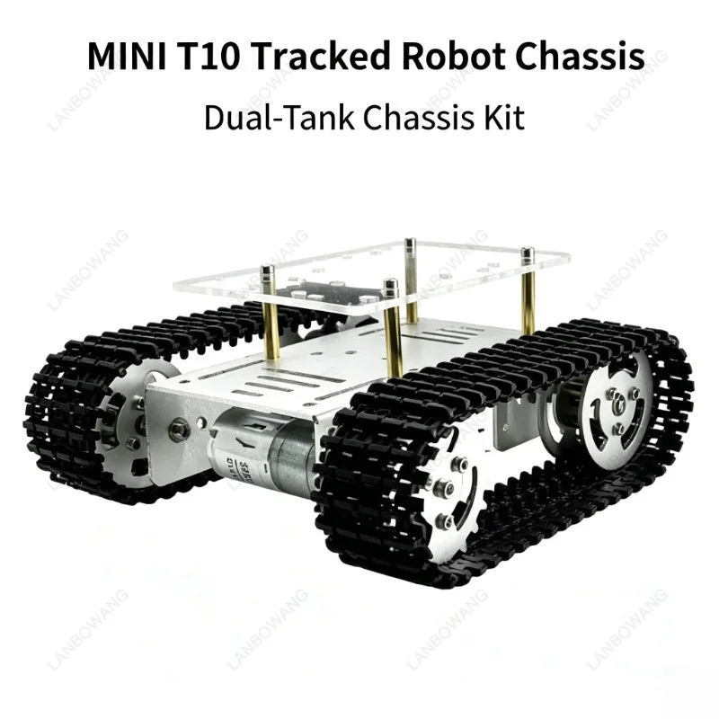 Mini T10 Tracked Tank Chassis, Open Source Intelligent Robot Car DIY Model ROS Development Platform