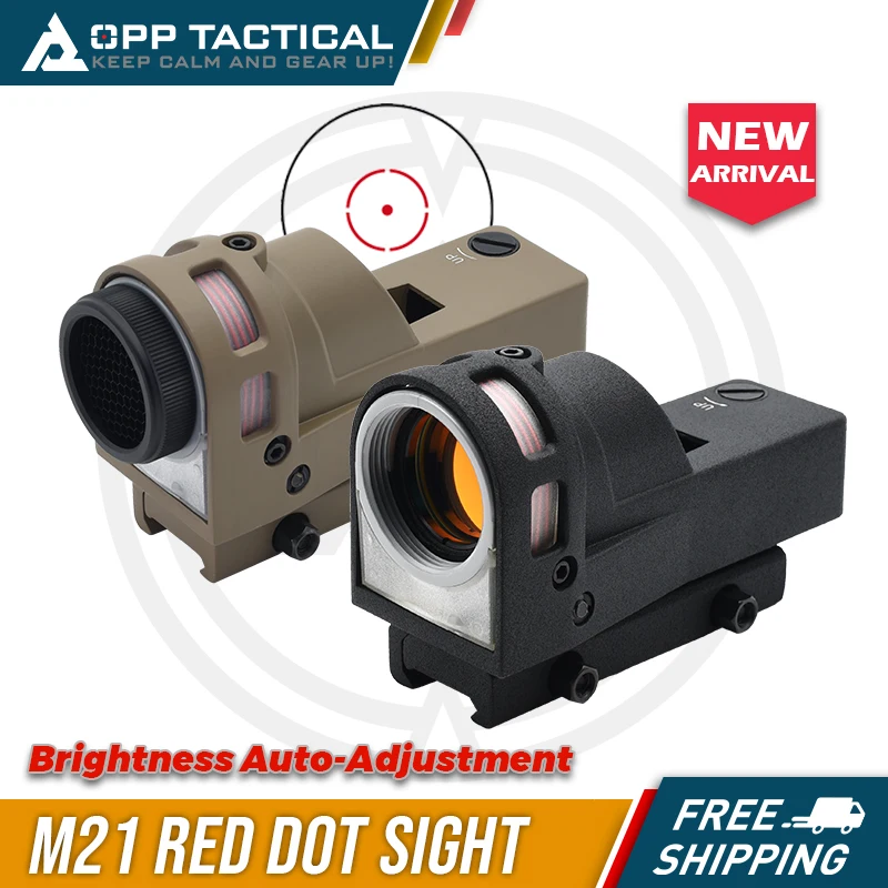 

M21 Tactical Self-illuminated Reflex Red Dot Sight for Rifle Airsoft Hunting and Shooting with QD Mount and Killflash