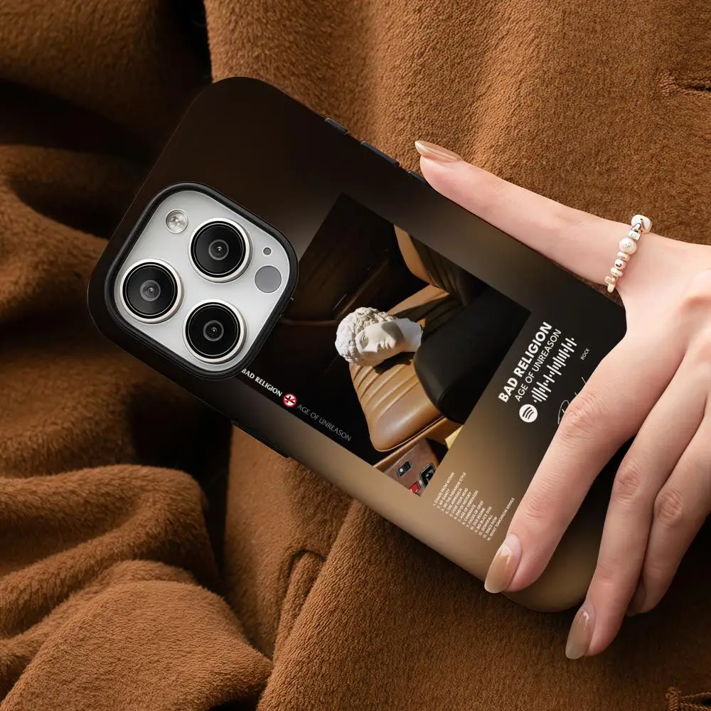 Phone Case For Samsung Galaxy S25 24 23 22 Ultra Plus A56 36 26 Glossy HD Double-Layer Hard Shell Bad Religion #1