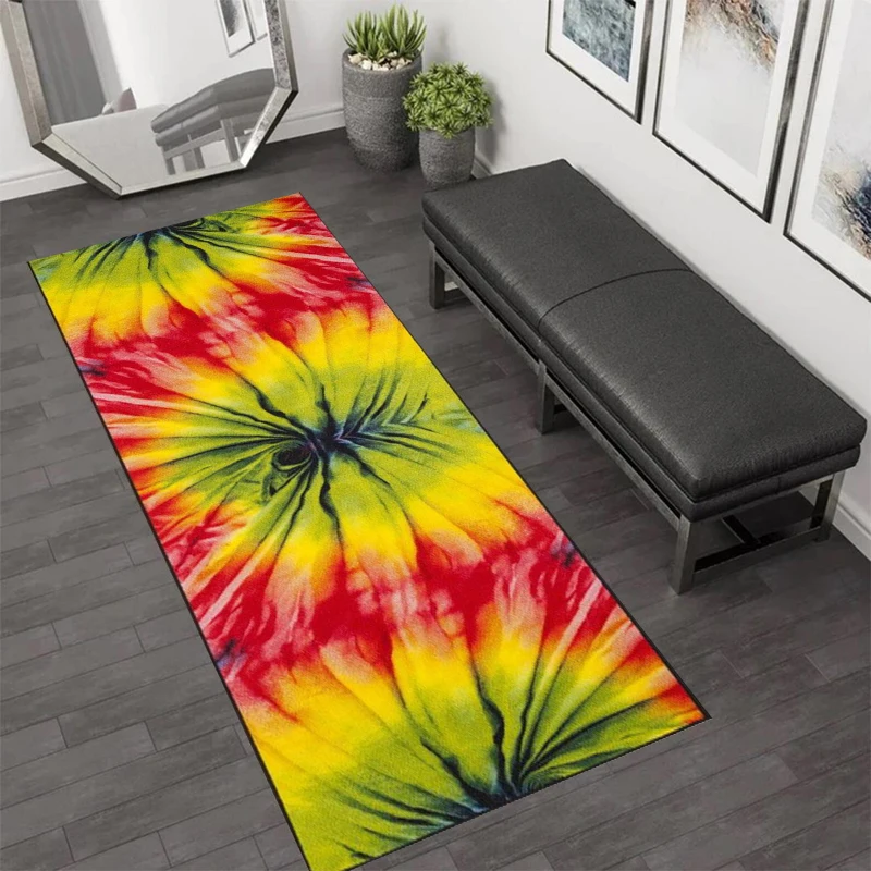 2D Blue Sky Clouds Cliff Stone Steps Runner Rug Creative Corridor Floor Mat