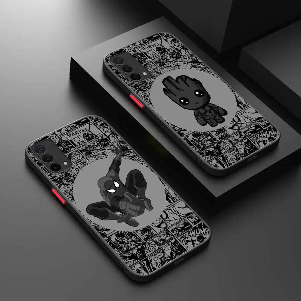 Marvel Hero Comics Phone Case For OPPO REALME X7 GTMASTER GT2 Q5 V15 XT K5 X2 10 K9 A96 V25 K10X PRO CARNIVAL 5G