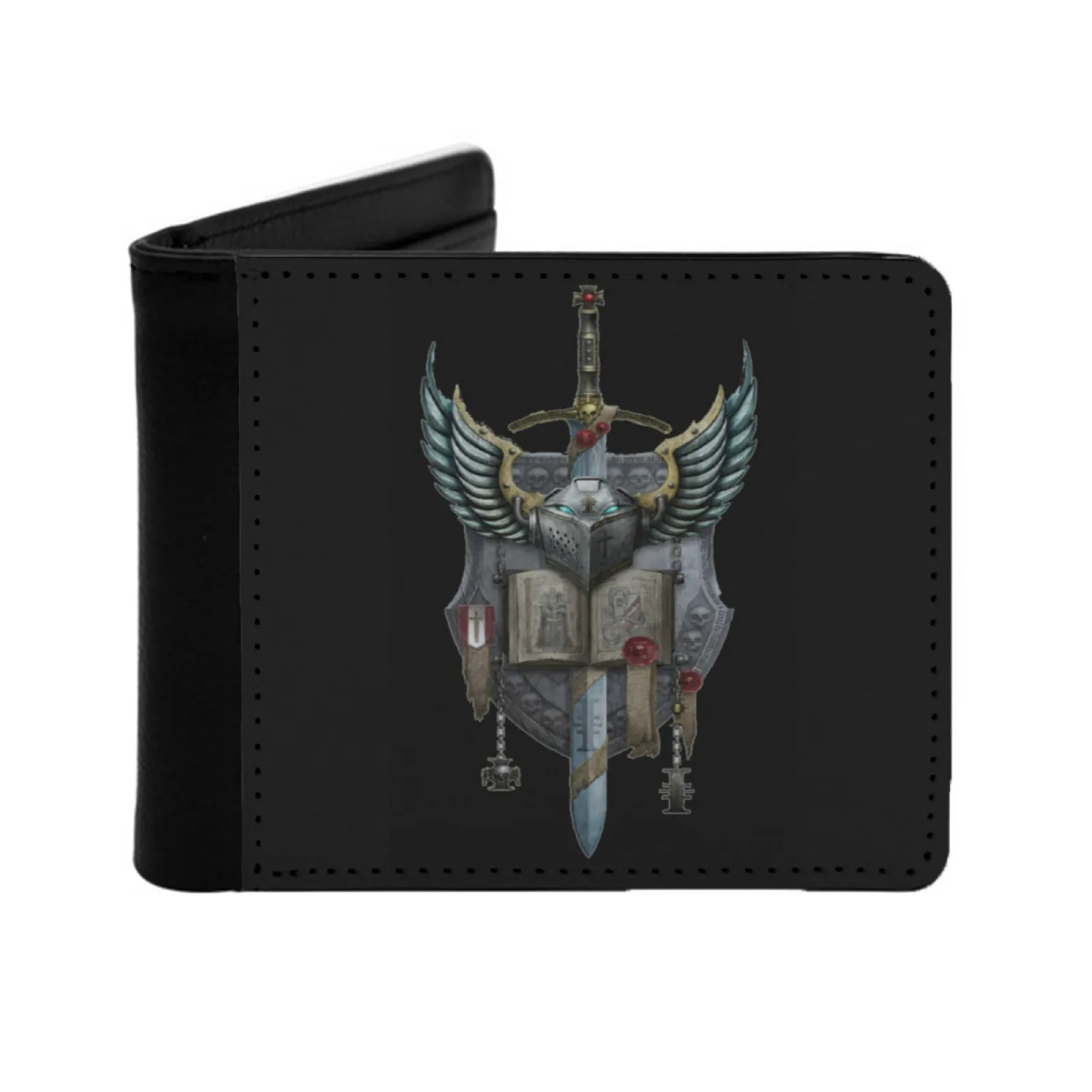 

Order Of The Gray Knights The War Totem Personalized Men's Leather Wallet Card Money Bag Pu Leather Wallet Empire Logo Emperor