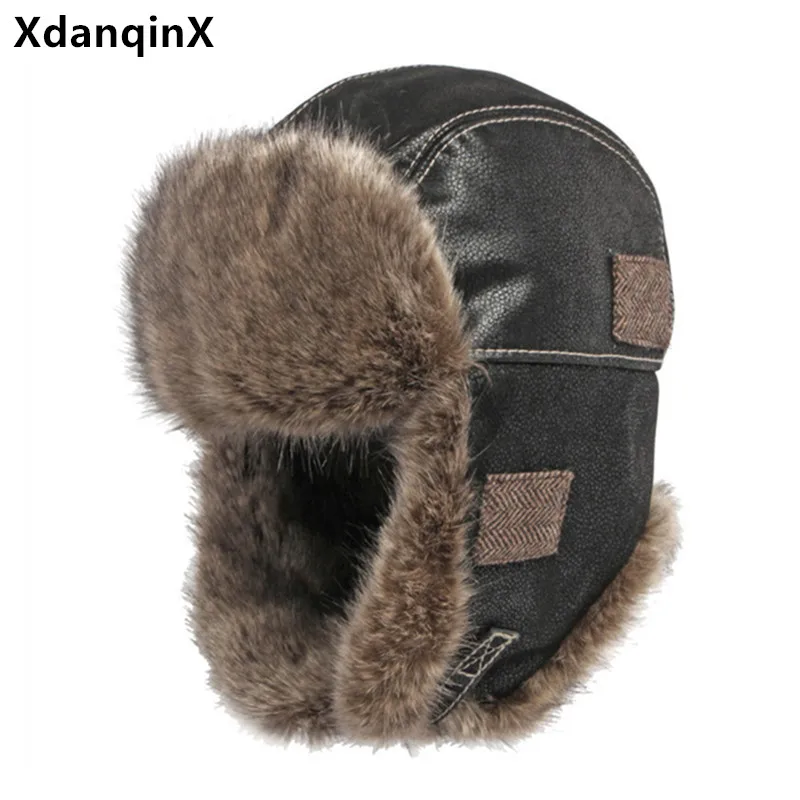 

Free Shipping NEW Winter Plush Thickening Warm Bomber Hats For Men And Women Vintage Cold Proof Earmuffs Hat Ski Cap Trucker Hat