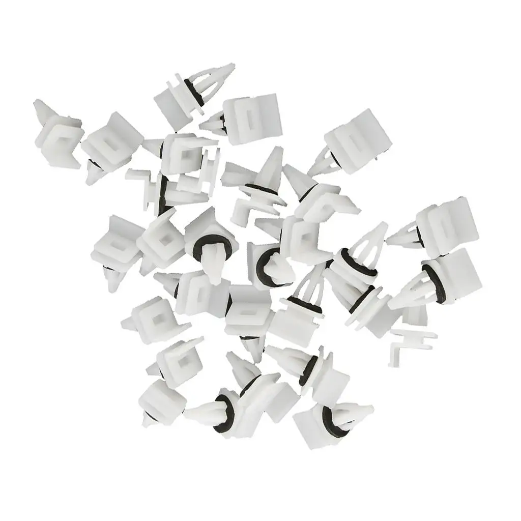 White Door Fastener Clamp Trim Molding Panel Retainer Clips for Honda Accord RSX TL TSX Integra Package