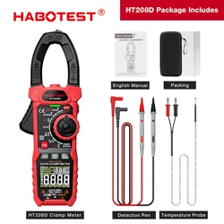 Digital Clamp Meter DC/AC Current 600A 1000A True RMS Pliers Multimeter Ammeter Tester Car Amp Hz Capacitance NCV Ohm Test Tools