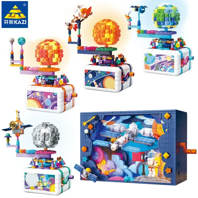 Kaizhi the Solar System Building Dream Star Palace is a children's piece-together building block toy decoration