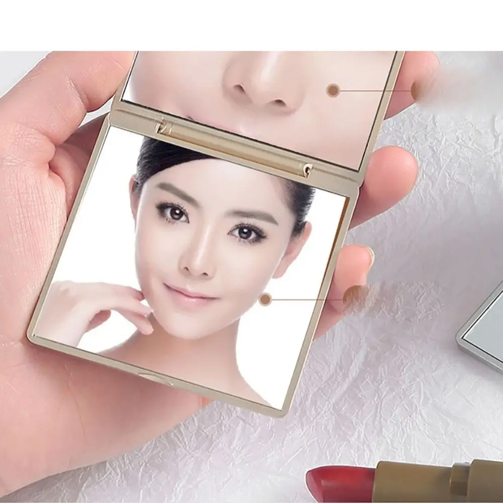 Portable Makeup Magnifying Mirror Beauty Pocket Mini Cosmetic Mirror Carving Folding Mini Mirror Make Up