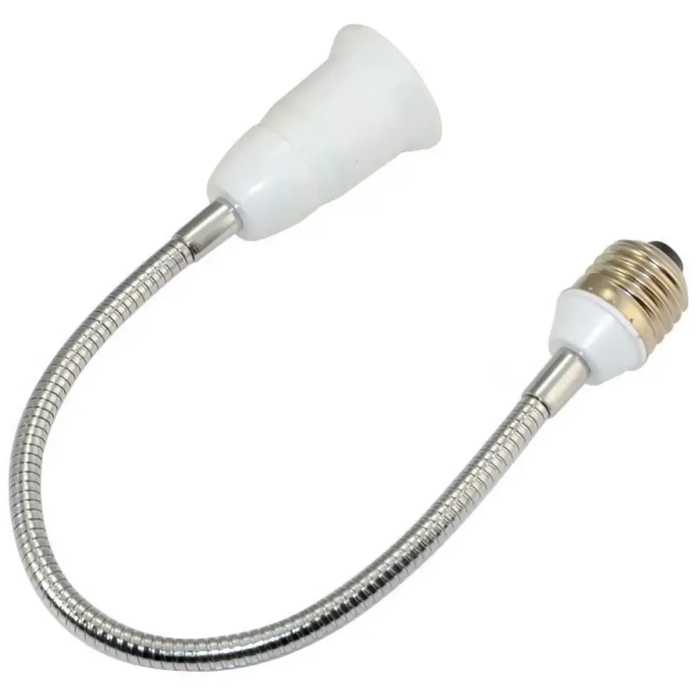 20/30/40/60cm LED Bulb Extension Tube E27 To E27 Lengthen Bulb Conversion Socket Threaded Flexible Lamp Holder Adapter Home