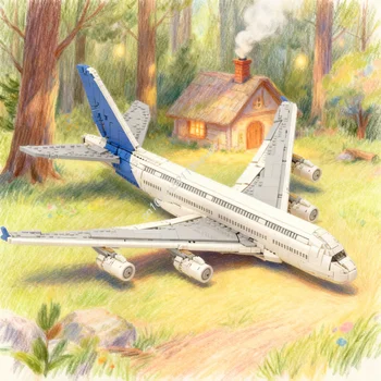 3774pcs MOC Airbus Factory Livery Creator Expert Model Building Blocks Construction Christmas Gifts Toy Education Brick Kids