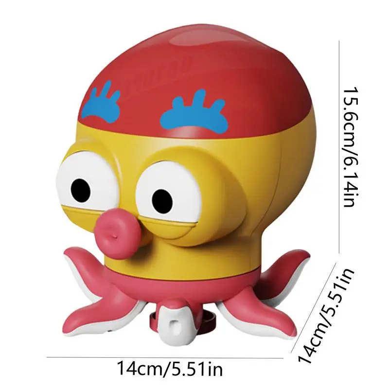 Summer Baby Bathroom Press Water Spray Small Octopus Toy Cartoon Rotating Sprinkling Octopus Outdoor Water Toys