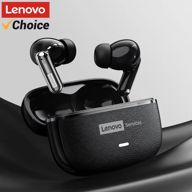 Lenovo LE208 TWS Bluetooth 6.0 Wireless Leather Earphones Stereo ENC Noise Cancelling Headphone 38ms Low Latency Gaming Headset