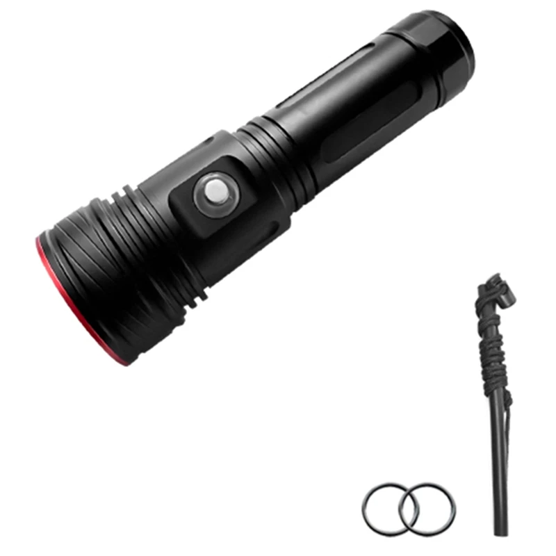 

Asafee Powerful LED Flashlight XHP70 Diving Flashlight 2400LM Torch Underwater 80M IPX8 Waterproof Light USB Rechargeable