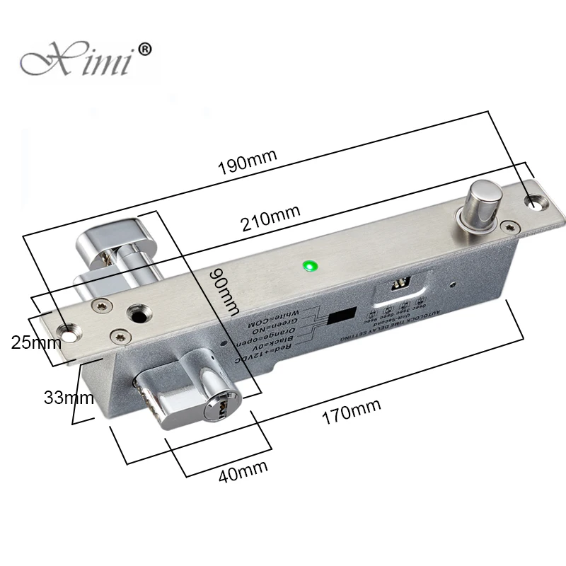 Wooden gate door Electric Mortise DC 12V Fail Safe Electric Drop Bolt Lock for Door Access Control Security Lock Doors System