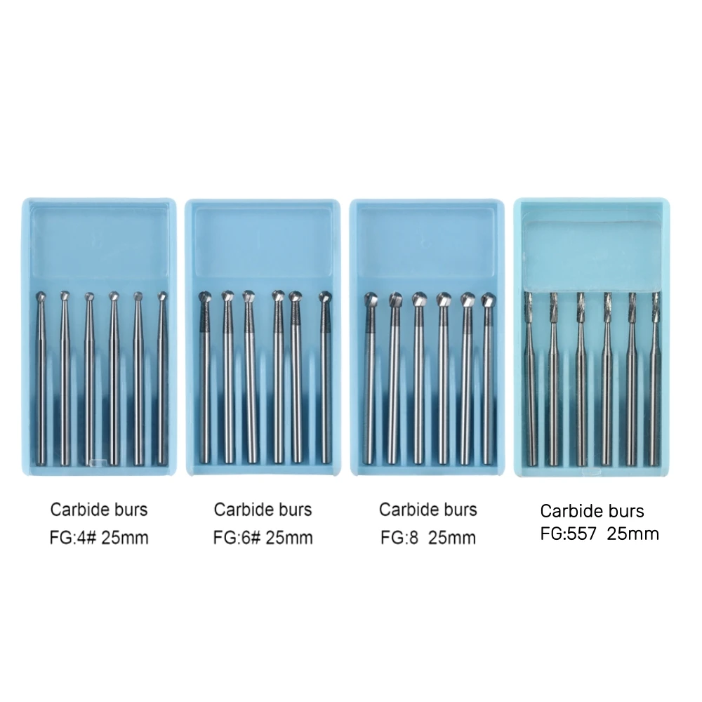 AZDENT Dental Chirurgische Hartmetallbohrer 25 mm Bohrer FGXL 4/6/8/557 Polierbohrer für Hochgeschwindigkeitshandstück Zahnmedizinwerkzeug – Detail 7