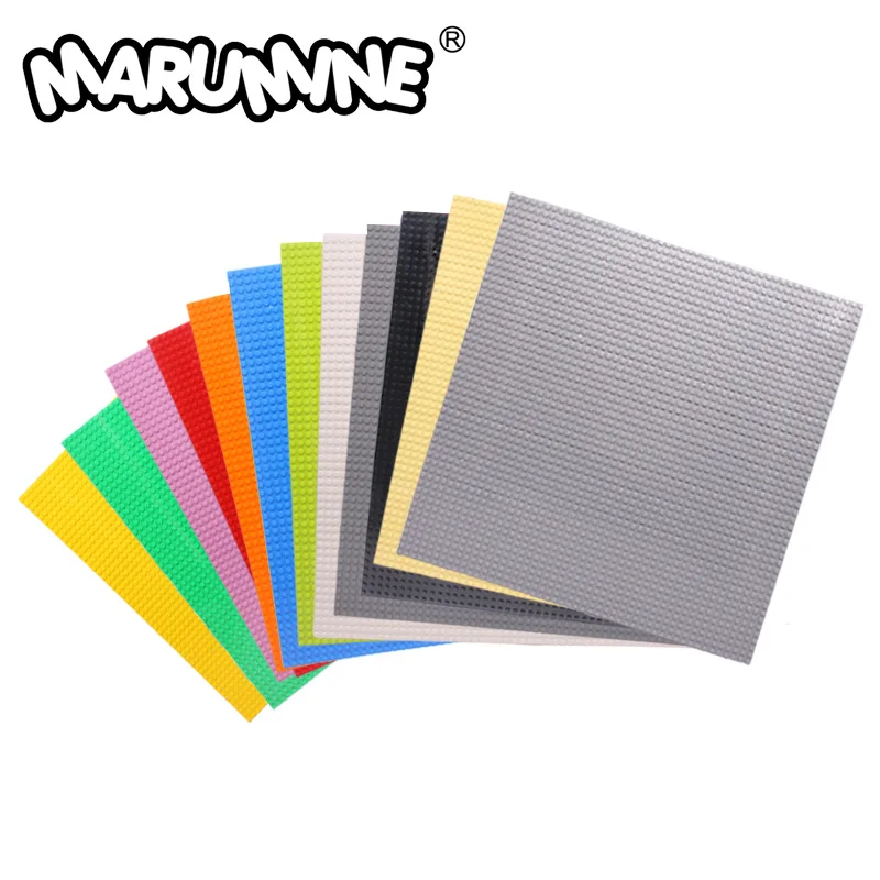 Marumine-ビルディングブロック,ベースプレート,日曜大工の部品,古典的なmocレンガ,教育建設アクセサリー,50x50ポイント,5050