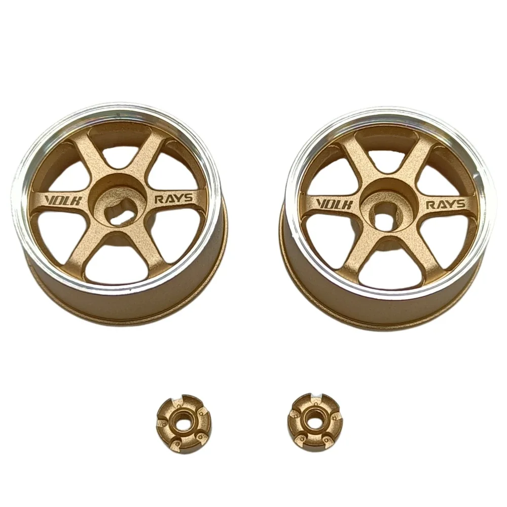 LS Studio LSD 1/28 TE37 MINIZ AWD ruota CNC (OD 20MM) oro 2 pezzi